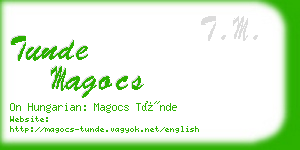 tunde magocs business card